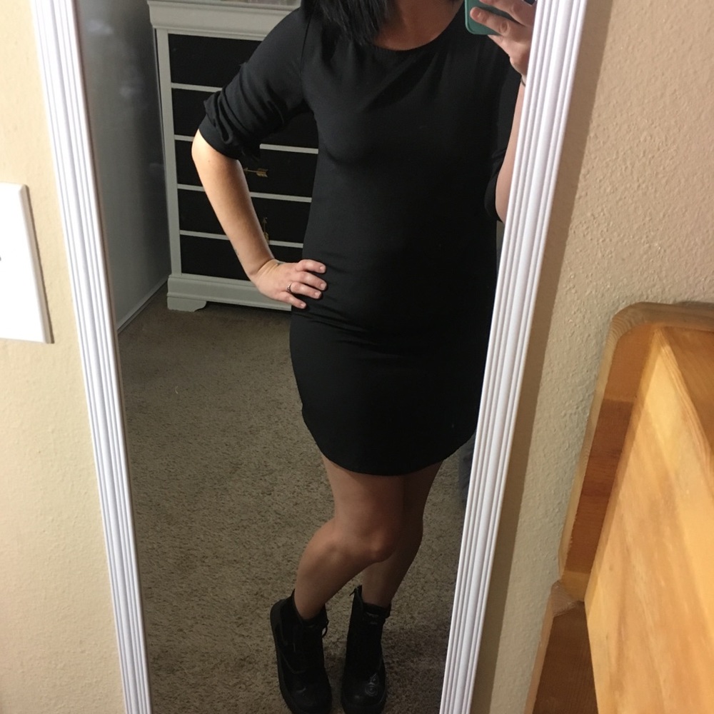 Black mini dress